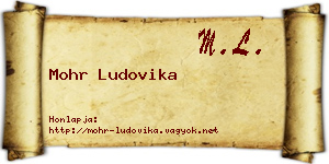 Mohr Ludovika névjegykártya